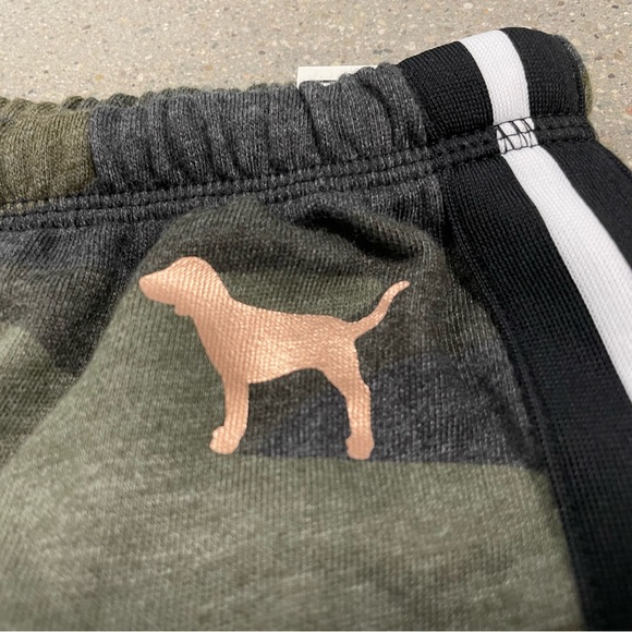 NWT VICTORIA'S SECRET “PINK” Gold Bling Sequin Classic Sweatpant Camo Size Small - Picture 6 of 14